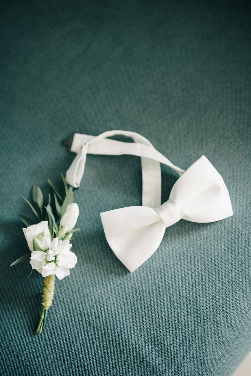 white bow tie