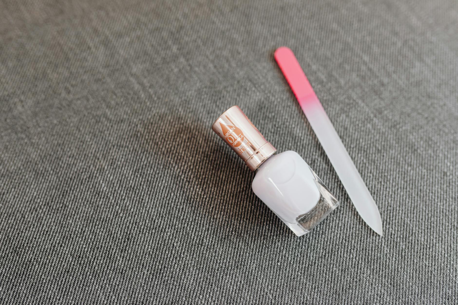 nail file and nail polish